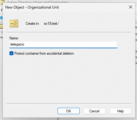 Creació OU delegació 
