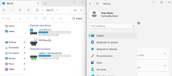 Comprovació amb un usuari