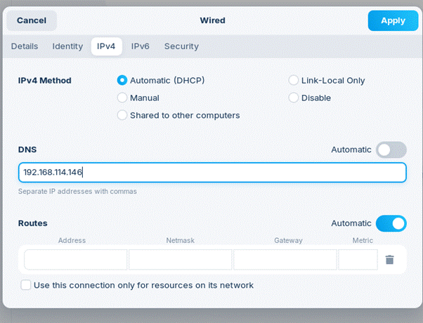 Configuració de la xarxa abans d'instal·lar el SO